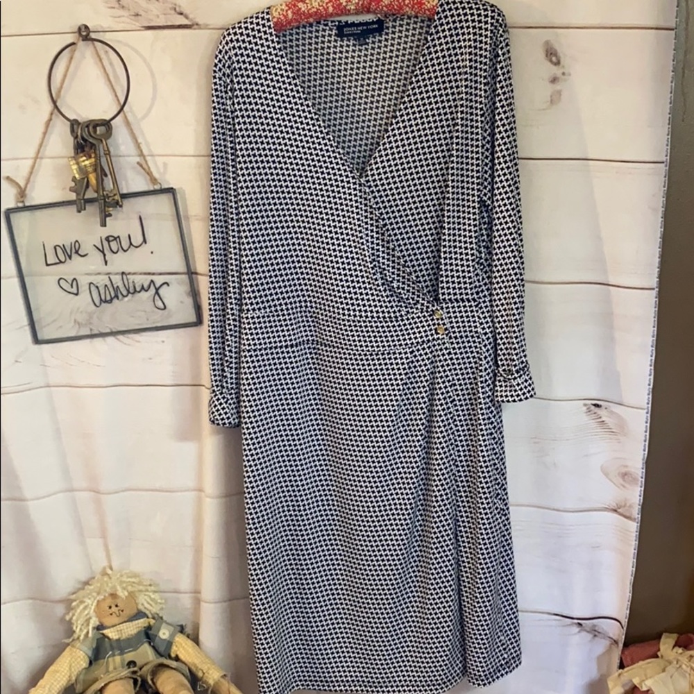 Jones New York; Houndstooth; MIDI; Dress; M